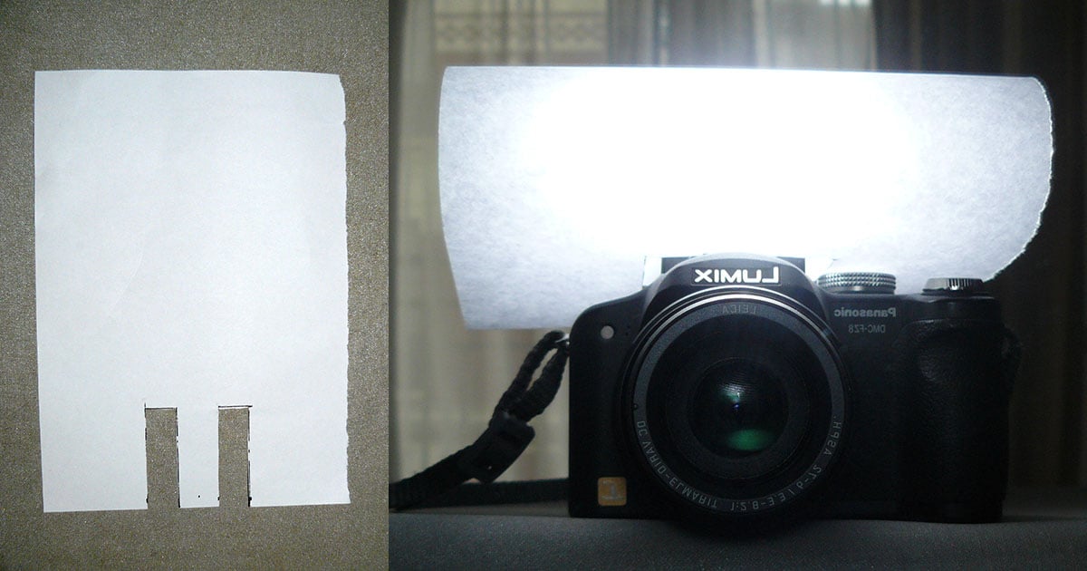 How To Turn A Piece Of Paper Into A Diy 0 01 Flash Diffuser