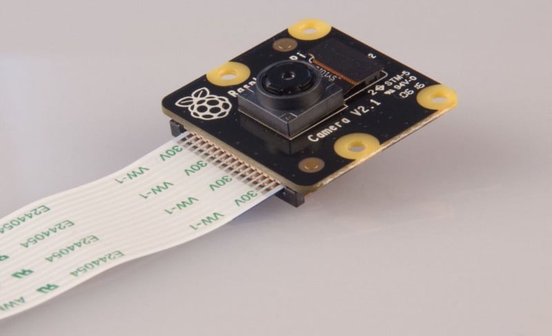 The 'Pi Noir' infrared version of the new camera module.