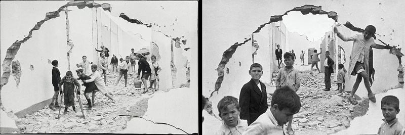  The first and fourth frame from Henri Cartier-Bresson's 1933 Saville Contact Sheet