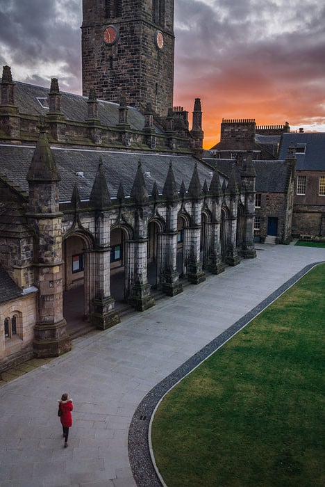 Snuck into St Andrews University's Anthropology department during an evening walk to catch this sunset. Leica M-P with 35mm Summicron. 