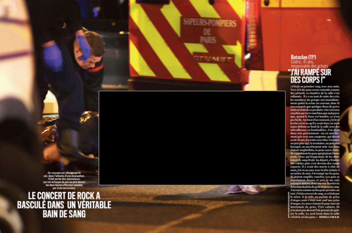 The photo was published in the magazine VSD. The victim in this image has been obscured by BuzzFeed News.