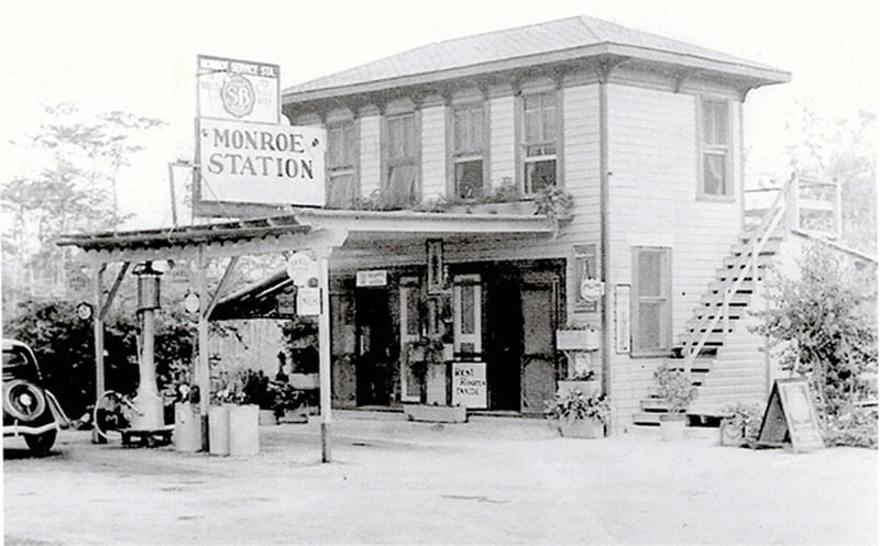 A historic photo of Monroe Station by the NPS.