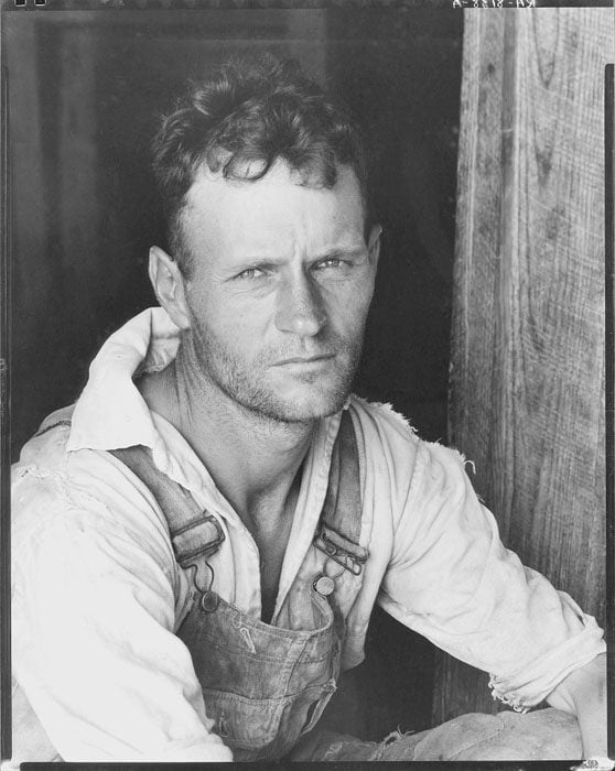 Floyd Burroughs, cotton sharecropper. Hale County, Alabama. 1935.