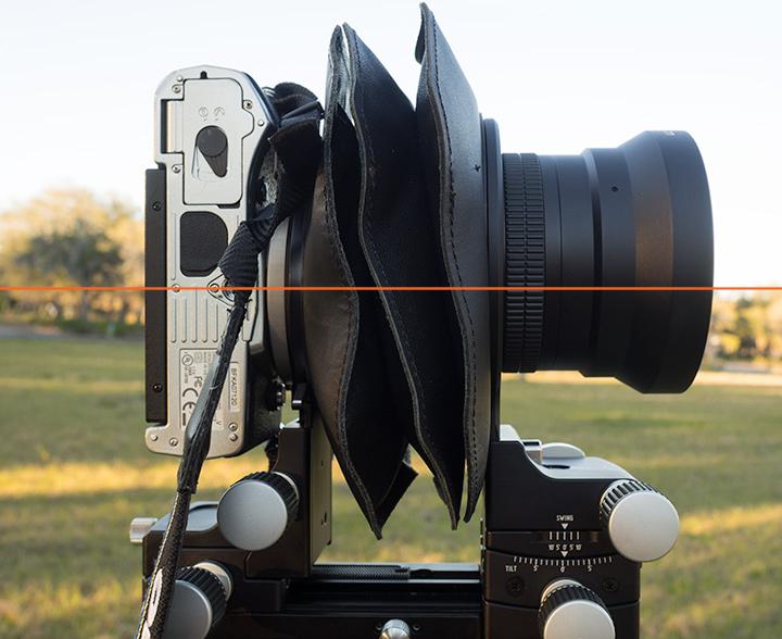 The Actus employs a rotating camera mount—back standard 10mm fall, front standard tilt + .3mm  