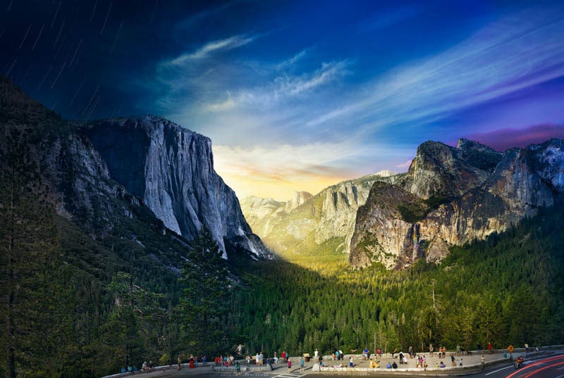 Tunnel View, Yosemite National Park, Day to Night, 2014