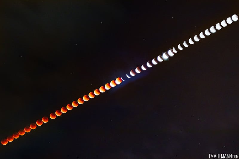 September 2015 Lunar Eclipse Moonstack
