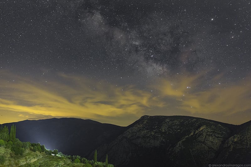 The Milky Way over Delphi, Greece