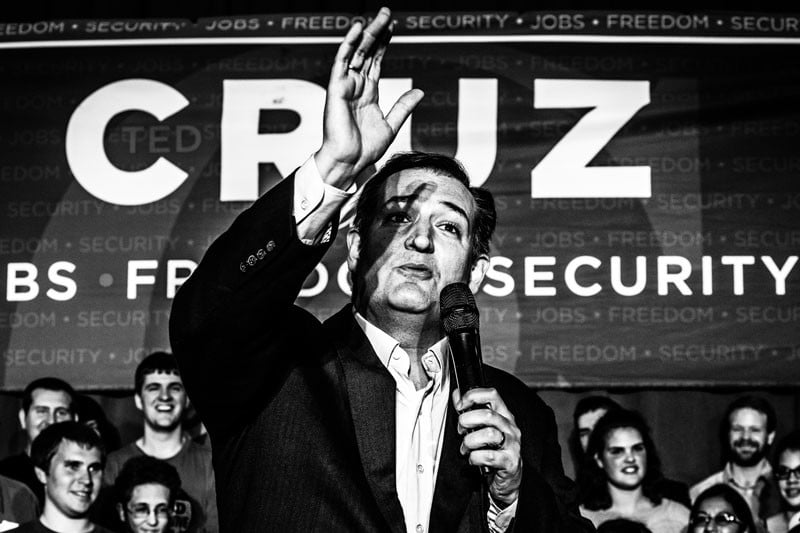 Ted Cruz at a rally in Lafayette, IN, on May 1st, 2016. #unpublished