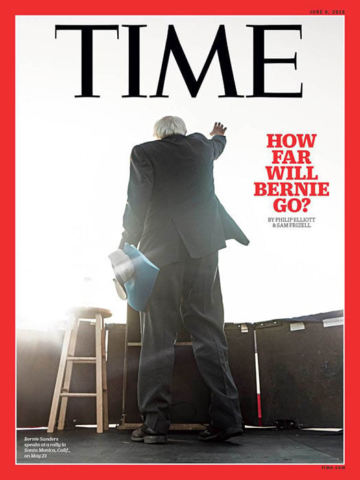 Gowdy's photo of Bernie Sanders on the cover of TIME magazine.