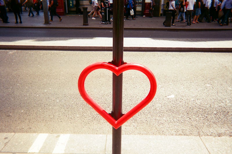 Heart bike rack, West End by Ella Sullivan