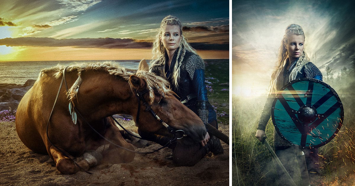 Lagertha on Vikings, glam take on shield maiden armor. But nice to see.