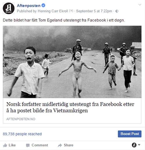 The original article that was deleted from the newspaper's Facebook page.