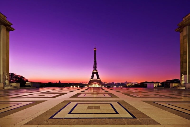 Eiffel Tower from the Palais de Chaillot | Aperture: f8  |  Shutter Speed: 25 sec  |  ISO: 100  |  Focal Length: 10 mm  | Lens: Sigma 10-20