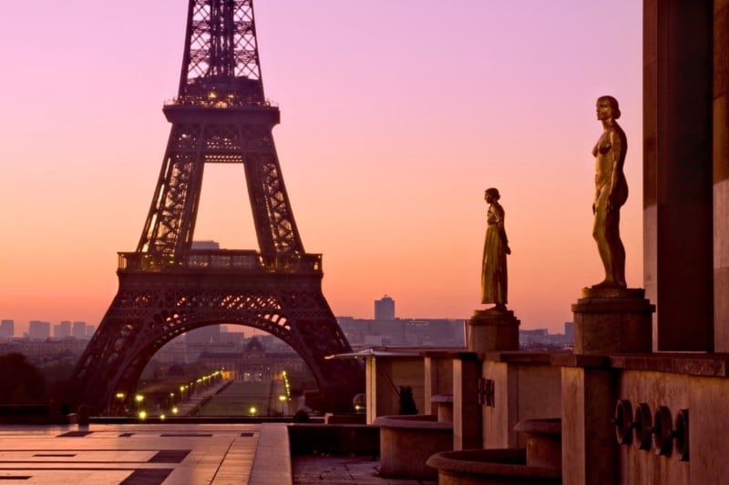 Eiffel Tower at Dawn  | Aperture: f29  |  Shutter Speed: 8 sec  |  ISO: 100  |  Focal Length: 56 mm  | Lens: Sigma 24-70
