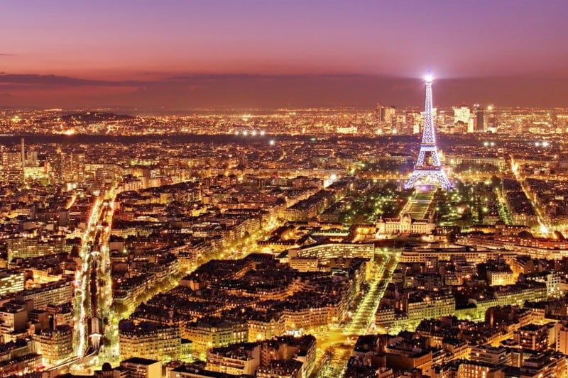 Paris Cityscape at Night  | Aperture: f10  |  Shutter Speed: 13 sec  |  ISO: 100  |  Focal Length: 32 mm  | Lens: Sigma 24-70