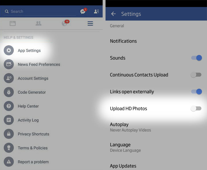 Your Phone Isn't Uploading HD Photos to Facebook by Default