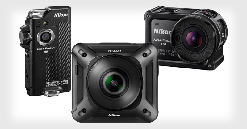 Nikon Unveils Its 'KeyMission' Action Cameras, Including a 4K 360