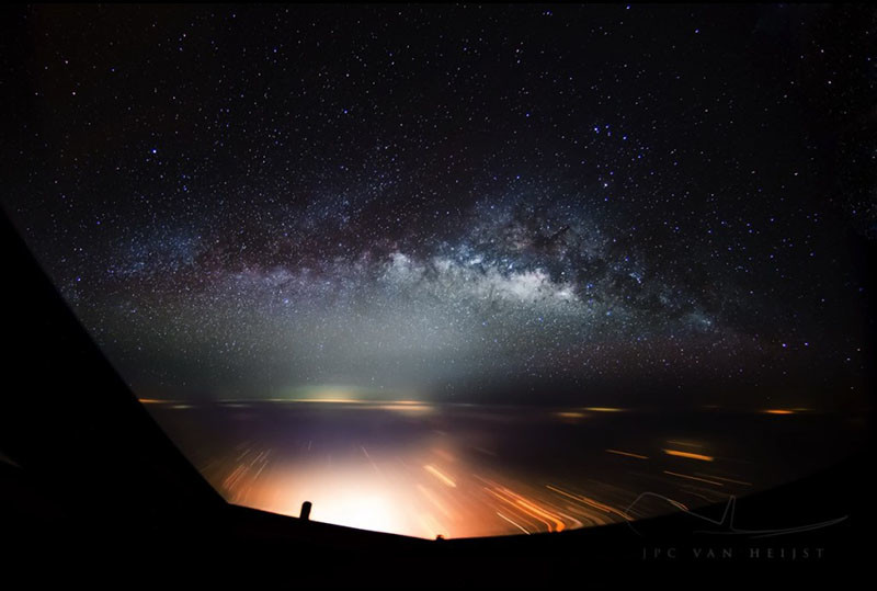 The Milky Way glowing over Calcutta, India.