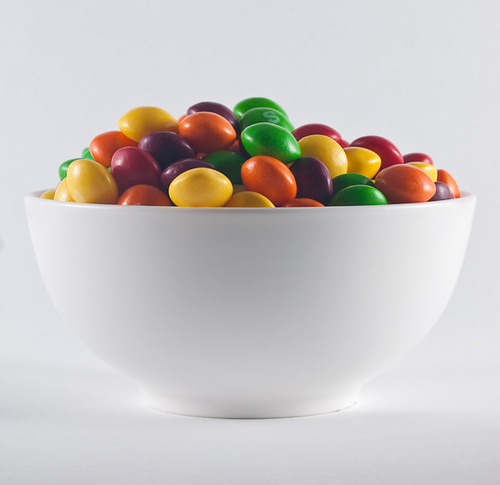 The original Skittles photo as it appeared on Flickr. Photo by David Kittos.