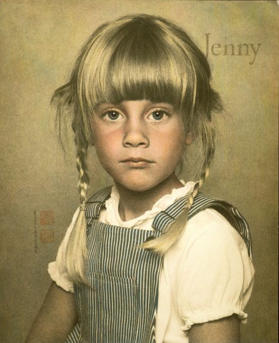 Jenny in Pigtails by Robert Balcomb, William Mortensen’s most accomplished disciple. Shot on film, finished by hand on photographic paper. No photoshop.