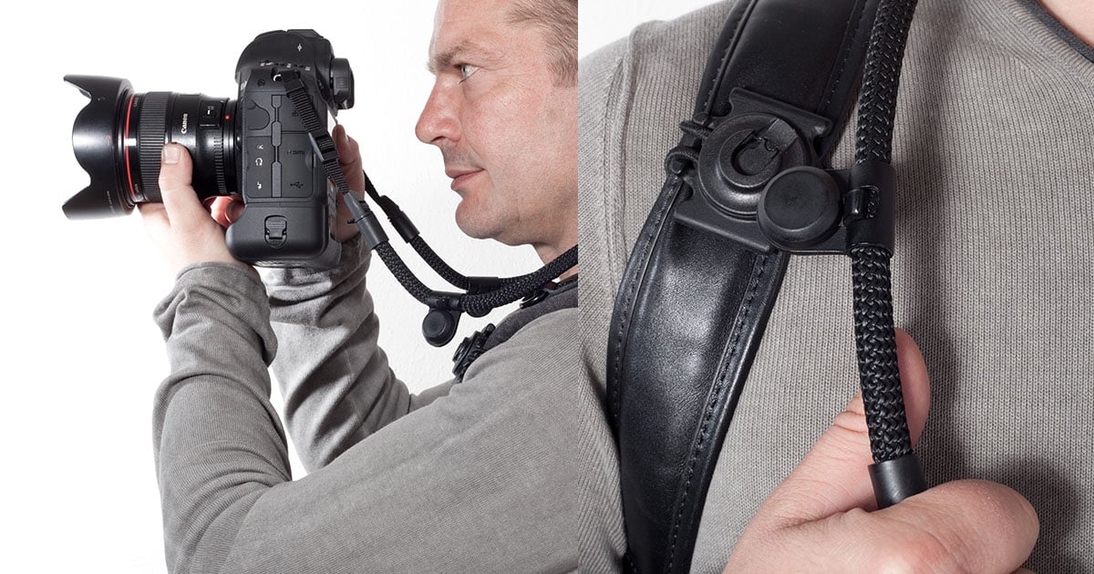 This Camera Strap Snaps to Backpack Straps to Relieve Neck Strain