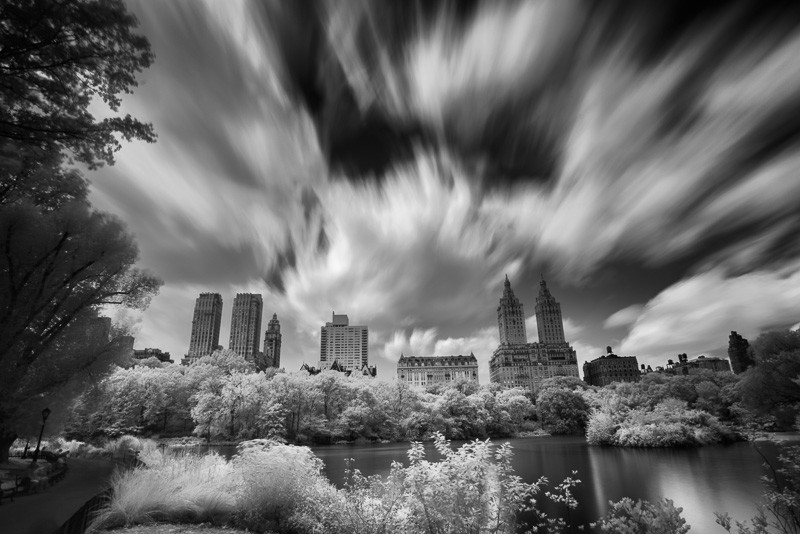 Central Park w Infrared 4 (Black White)