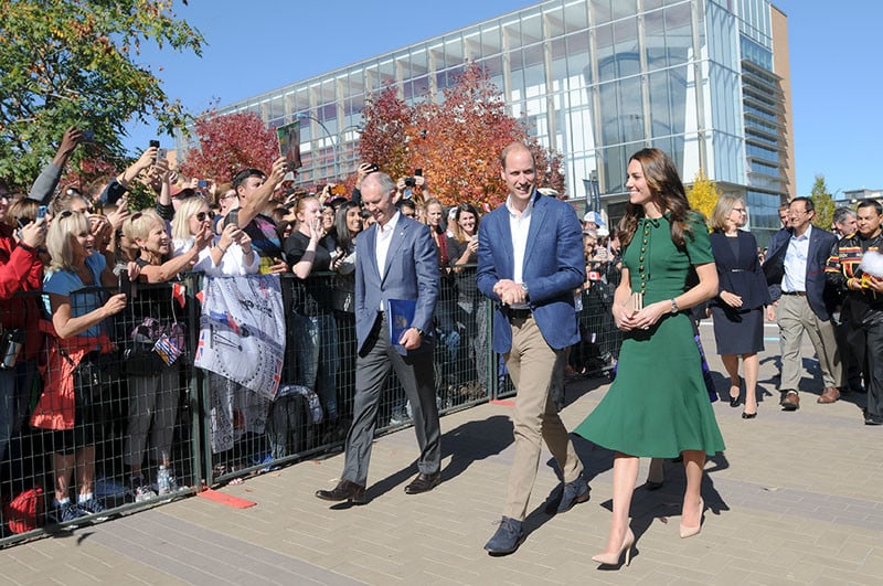 ROYAL VISIT  22   GARY NYLANDER/The Daily Courier—The Duke and Duchess of Cambridge  arrives  at UBC Okanagan on Tuesday. Prince William and Kate stopped in the Okanagan including Mission Hill Estate Winery as part of their one week tour of Western Canada, mostly in British Columbia.