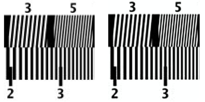 A low res photo (left) and Moire patterns removed in the RAISR output (right)