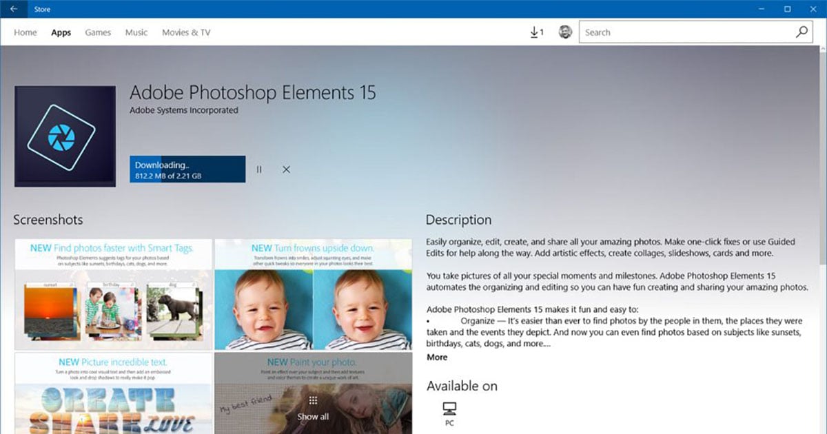 Adobe Photoshop Elements 15 Hits the Windows Store | PetaPixel
