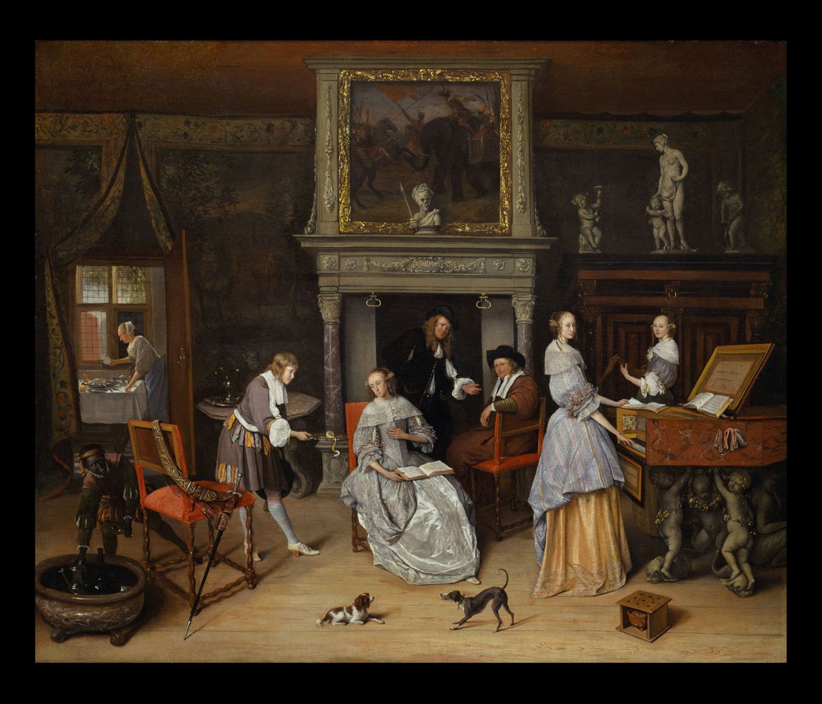 Jan Steen ‘Fantasy Interior with Jan Steen and the Family of Gerrit Schouten’ 1663