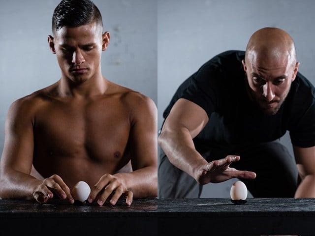 Before punching it, make sure the egg isn’t going anywhere….