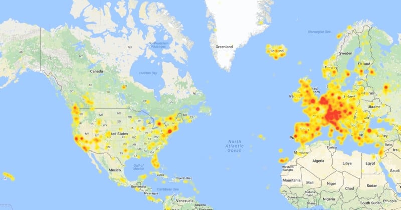 This Useful Map Reveals Photography 'Hotspots' Around the World