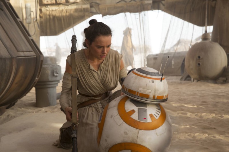 Rey and BB-8 from Star Wars: The Force Awakens.