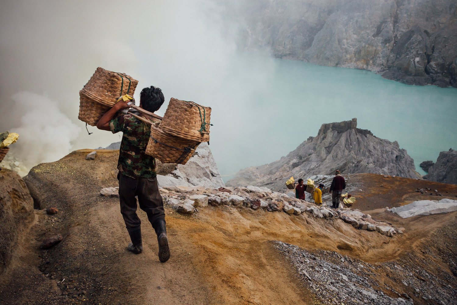 Photo Essay A Day in the Sulfur  Mines  of Kawah  Ijen  