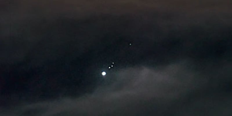 Jupiter and best sale moons tonight