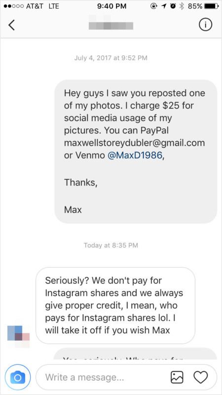 in response i got a perfect distillation of all the insulting nonsense people say to me when i ask them to pay me for using my work as part of their social - how many instagram followers to make money archives digital review