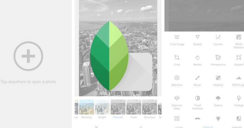 how to use snapseed for android