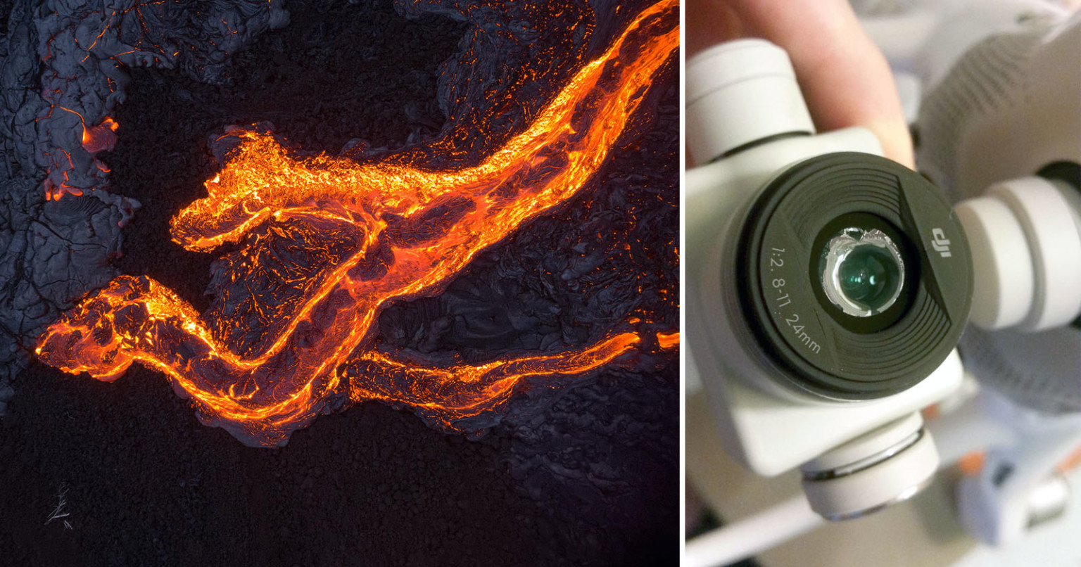 This Photographer Melted His Drone Shooting Photos Of Lava | PetaPixel