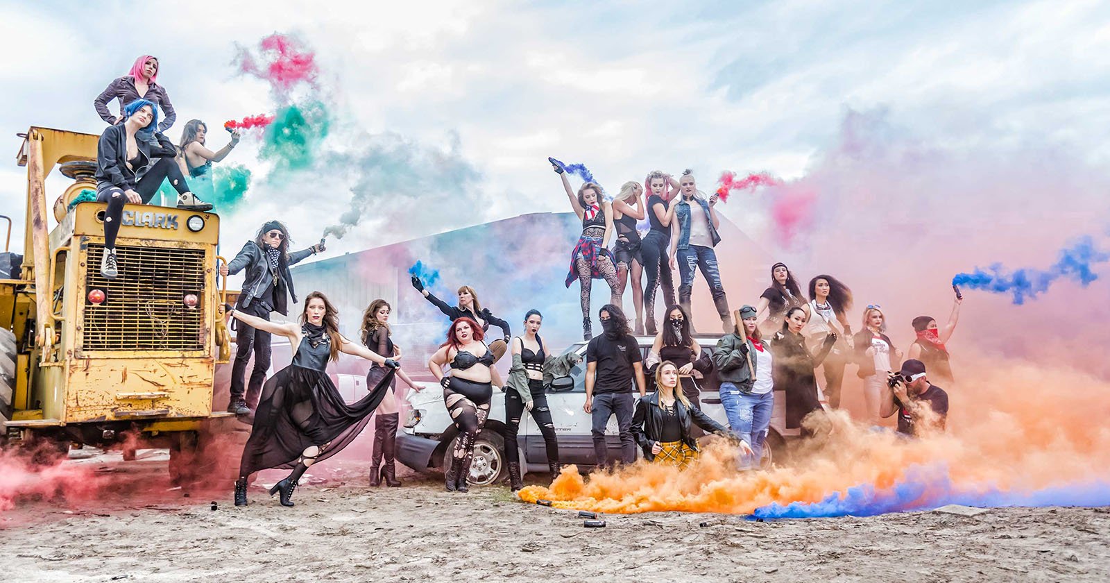 Smoke Bomb Photos What I Learned Shooting Models In A Junkyard