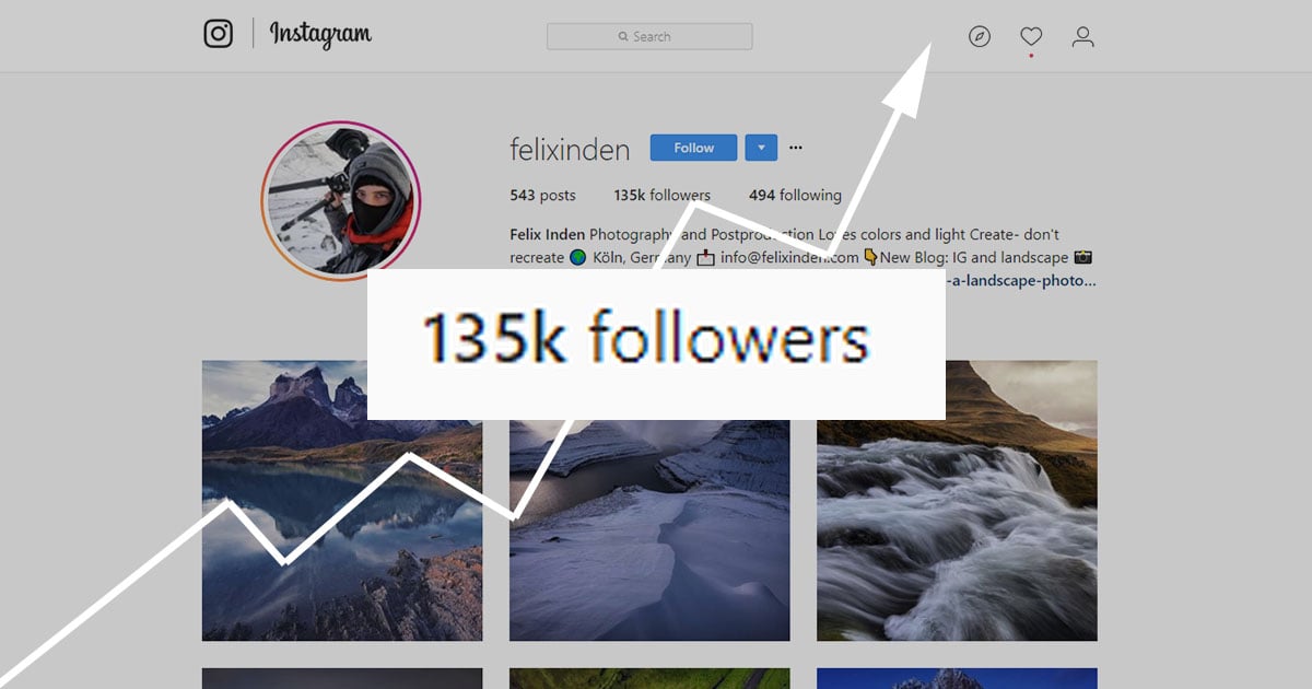 How To Grow An Organic Instagram, Landscape Photography Instagram