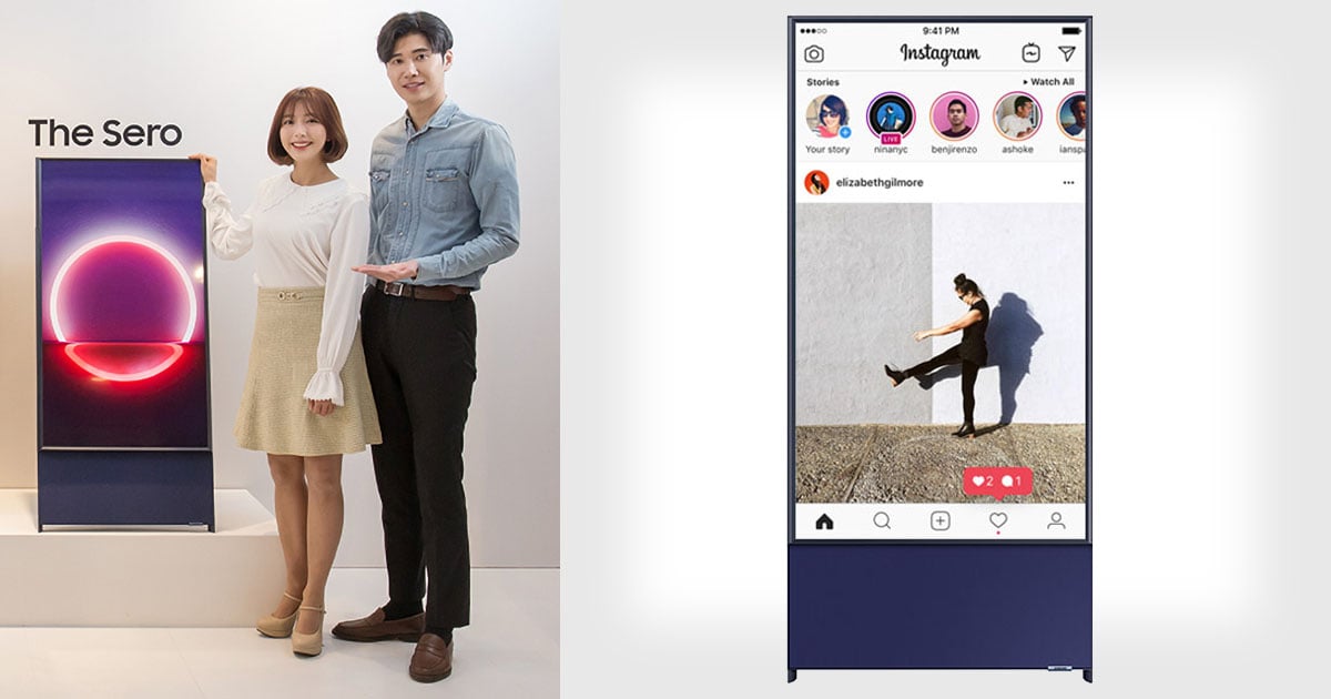 Samsung Unveils a $16,000 Vertical TV for Viewing Instagram - PetaPixel thumbnail