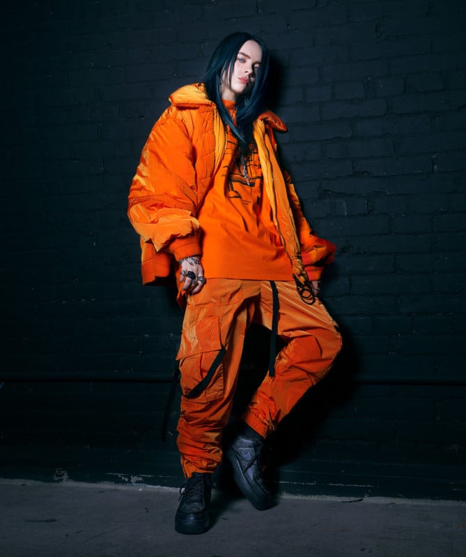 Billie Eilish shot for Vogue Hong Kong, May 2019 issue, with Fujifilm GFX 50S and GF 63mm f/2.8 R WR lens.