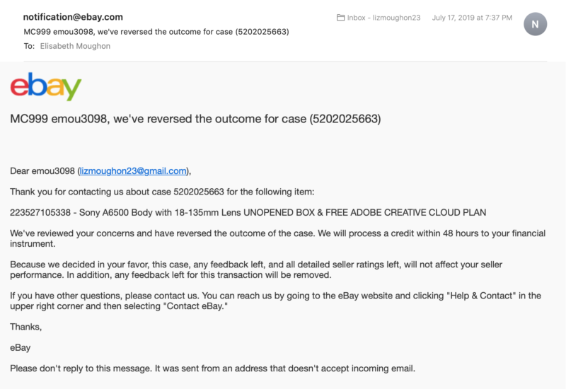 eBay Scam: Buyer Steals Camera by Pretending to Receive Wrong Product