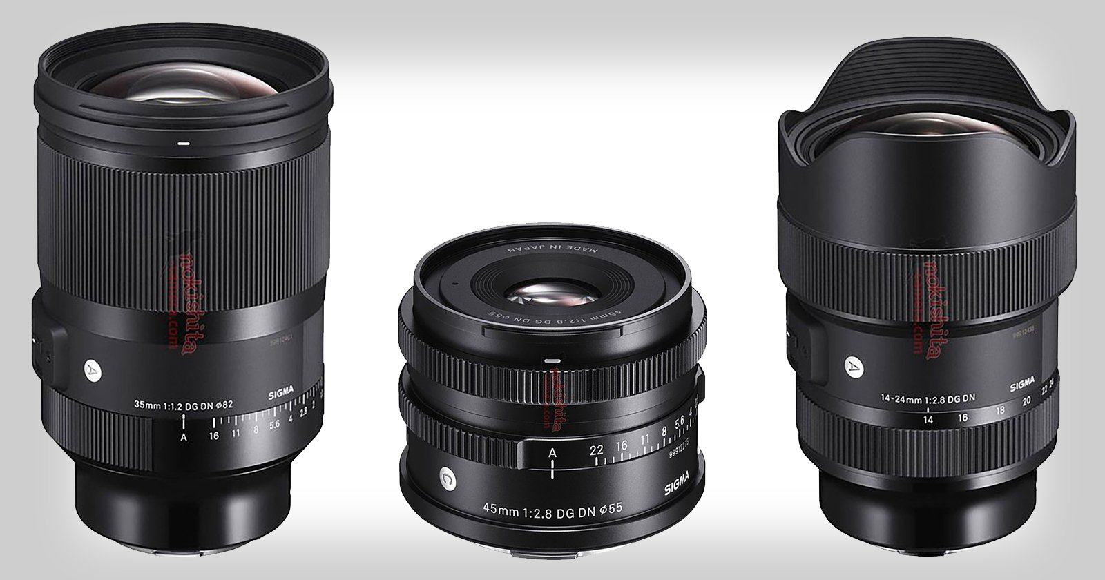 Photos And Pricing Of Sigma 14 24mm F 2 8 35mm F 1 2 And 45mm F 2 8