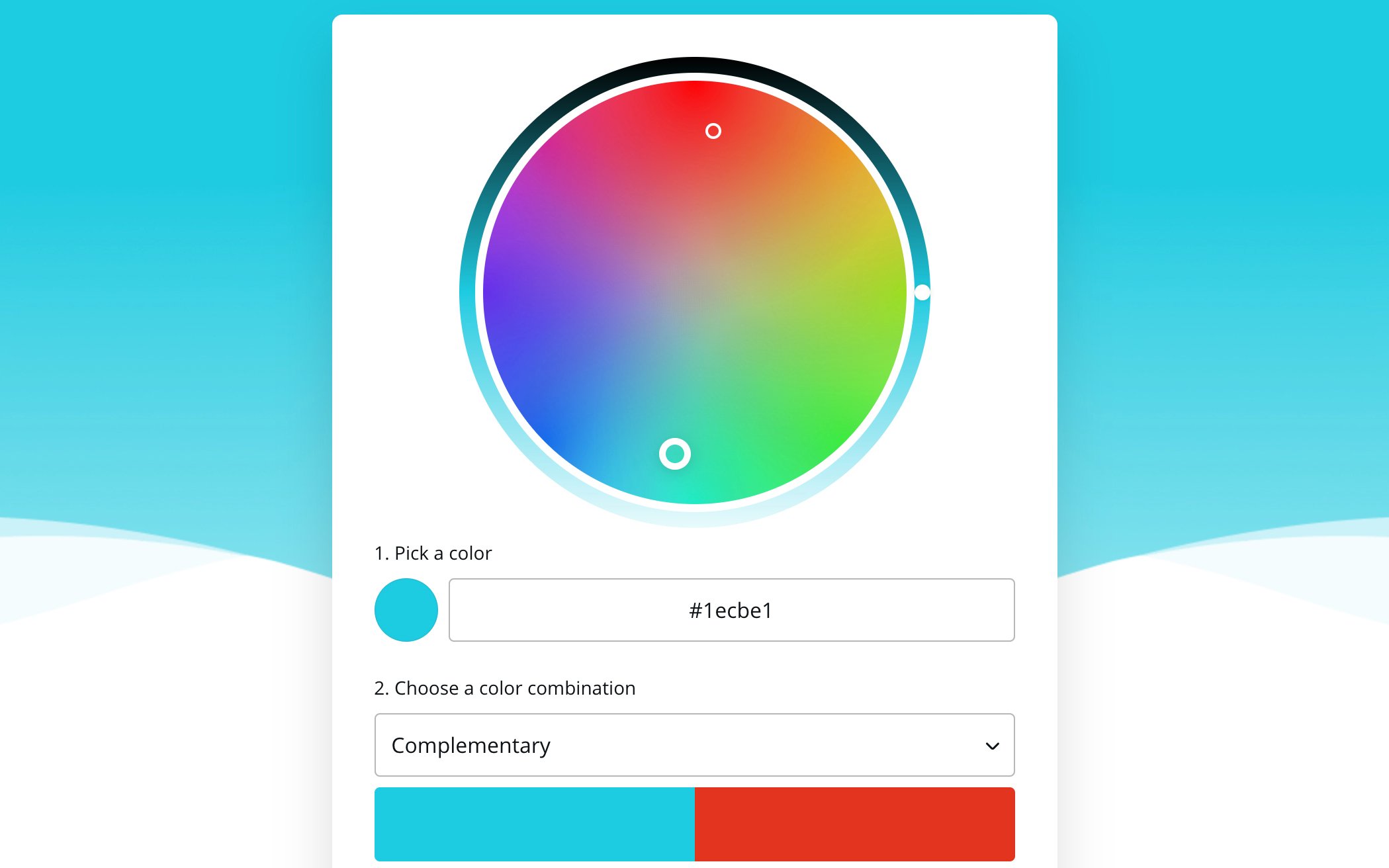 Online Interactive Color Wheel