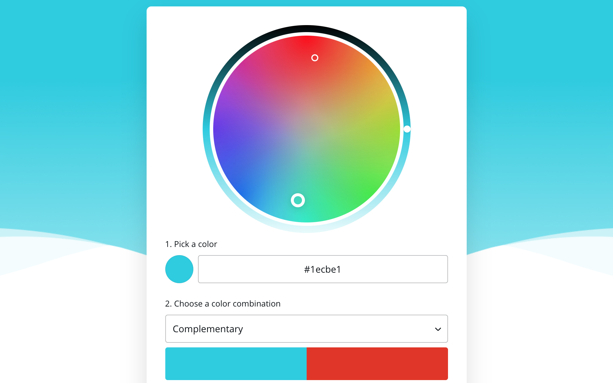 Canva store colour wheel