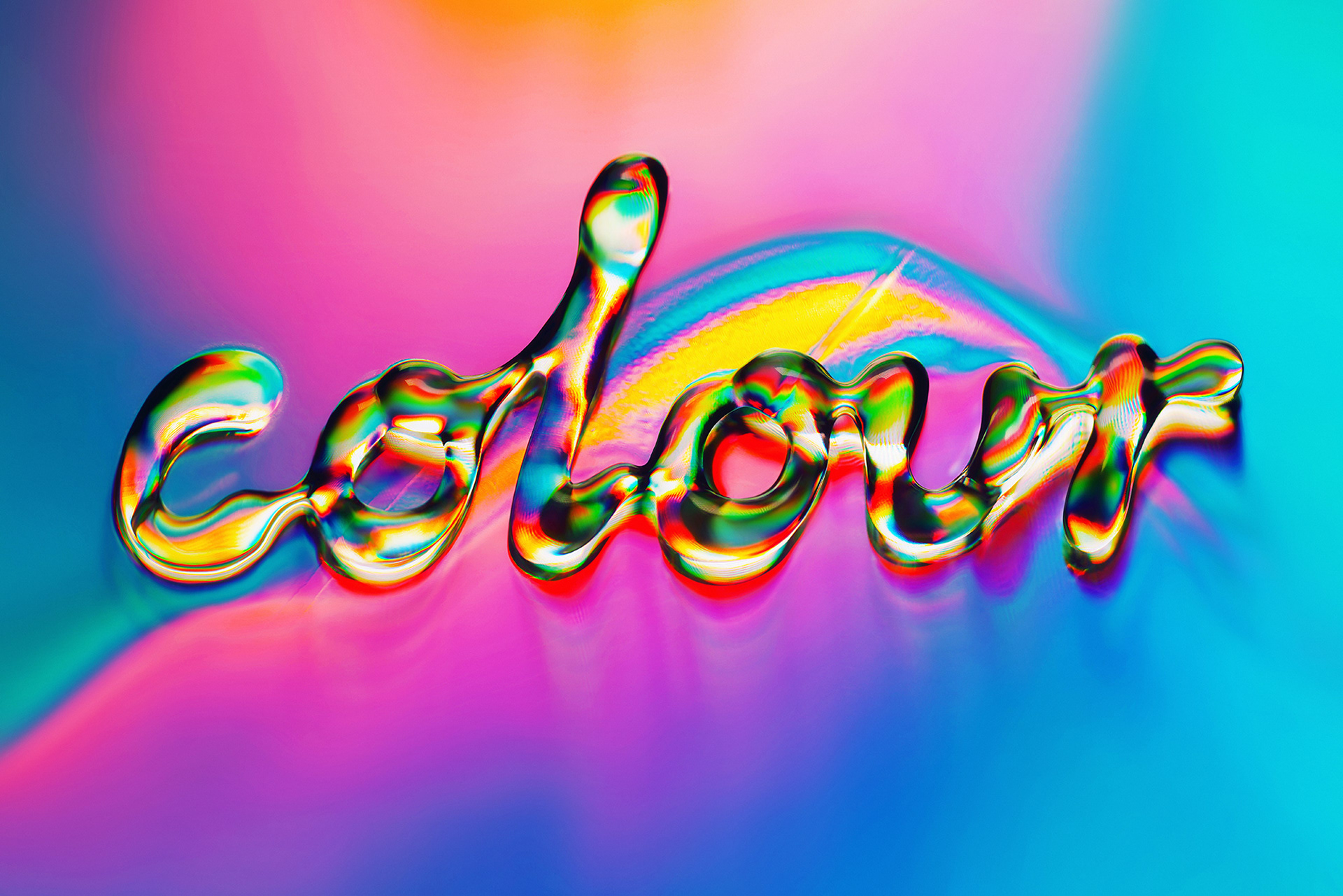 This Colorful Typography Was Made by Shooting Photos of Water on CDs ...