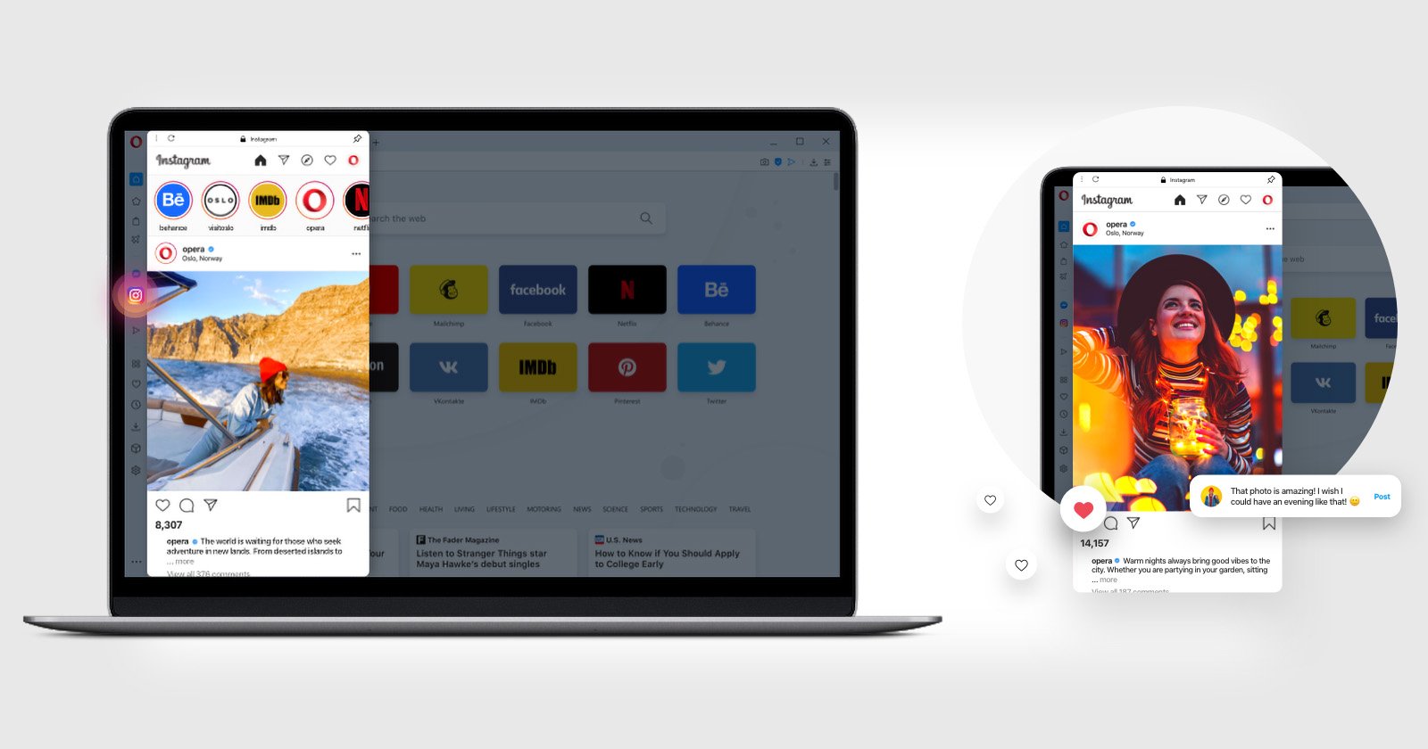 The Opera Desktop Browser Now Has Instagram Built Right In Petapixel