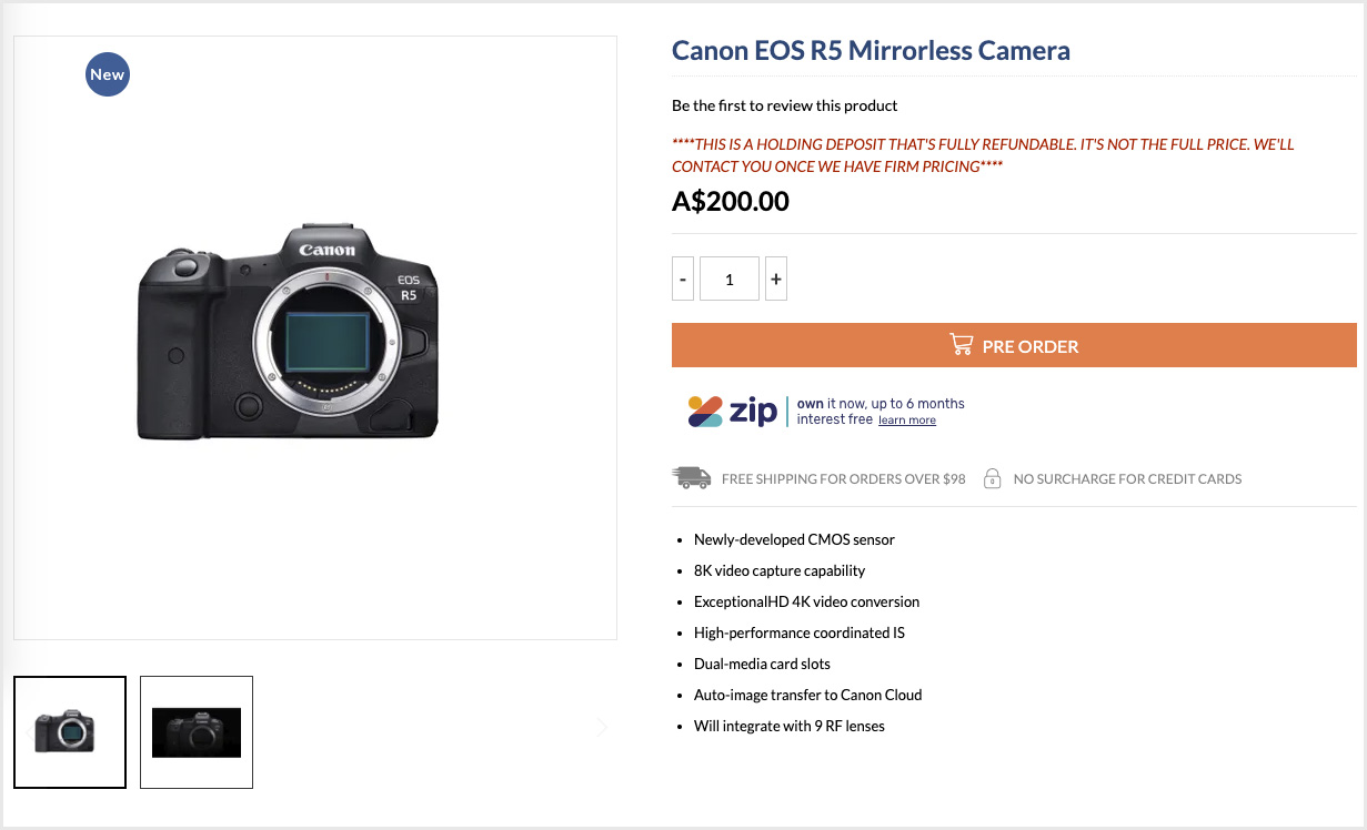 That Canon EOS R5 Price 'Leak' Was an Error, It Won't Cost $6,700