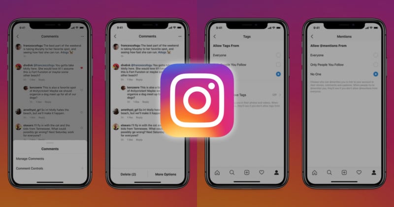 Instagram Now Lets You Batch Delete Comments, Disable Tags and Mentions |  PetaPixel